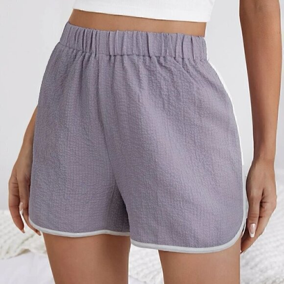 NWOT  LAVENDER CONTRAST BINDING SHORTS | DUSTY PURPLE | LIGHTWEIGHT | SUPER CUTE - Picture 8 of 9
